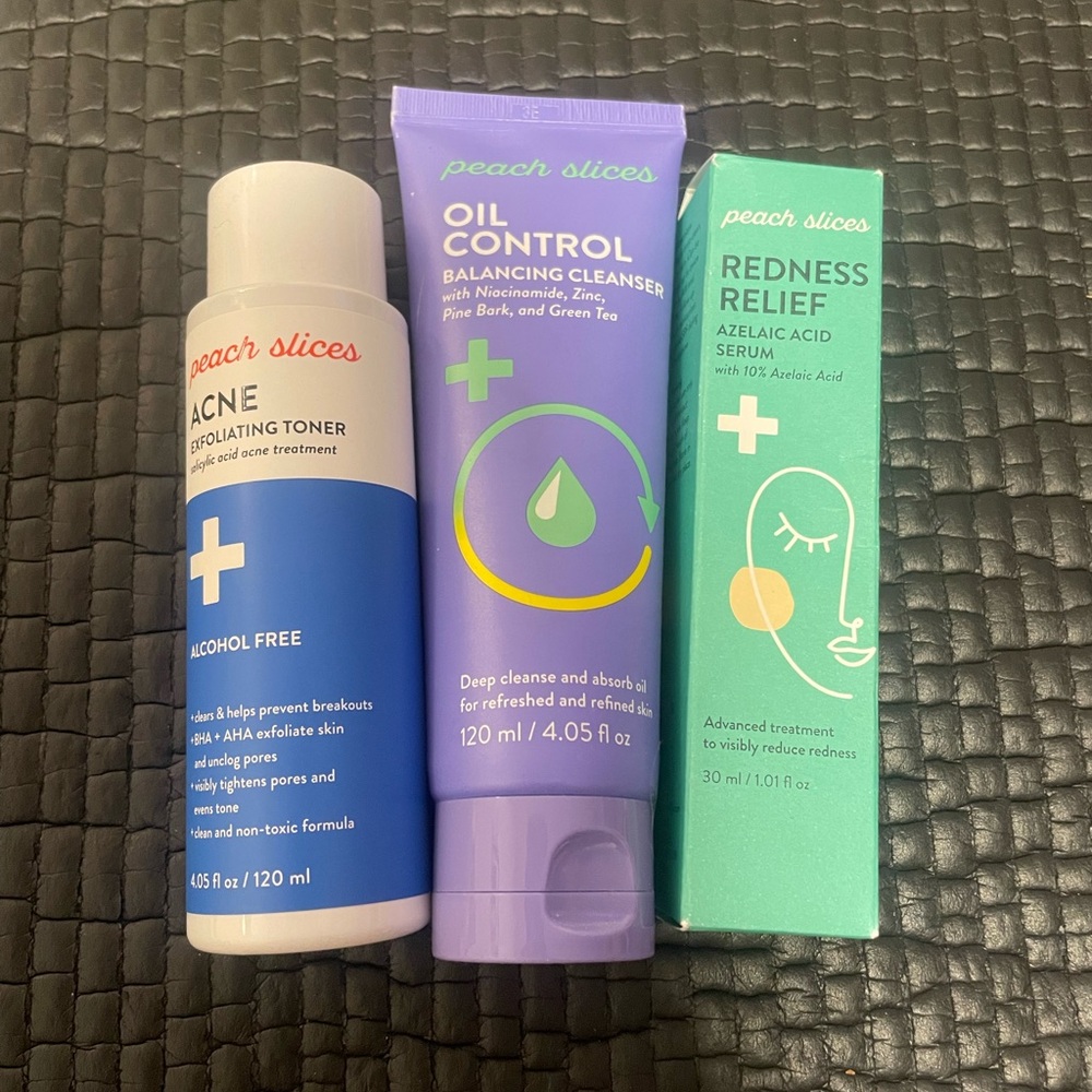 Peach Slices Skincare Bundle Cleanser, Toner, Serum